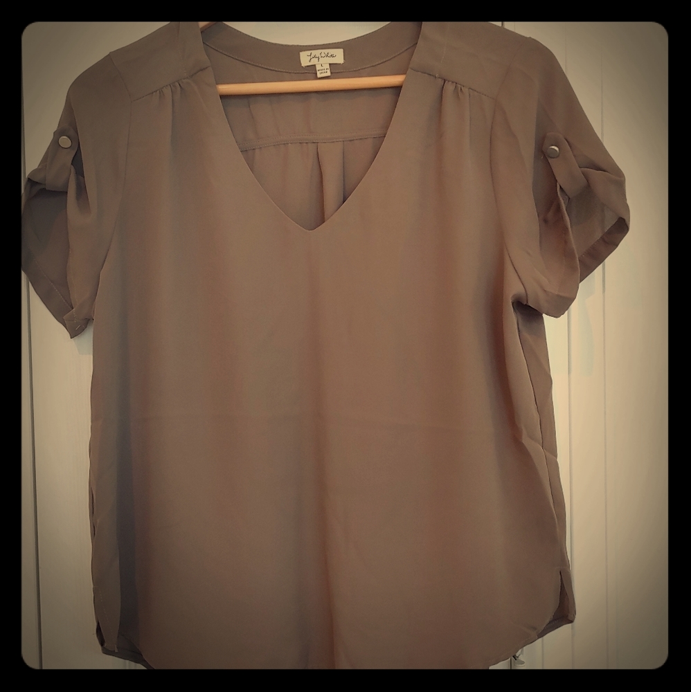Brown casual top